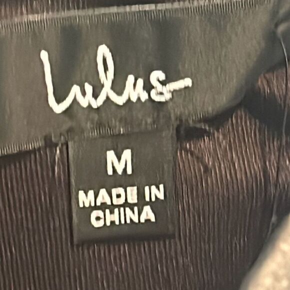 Lulus M Strapless Bustier Corset Maxi Dress Solid Black High Slit Evening Formal - Picture 10 of 12